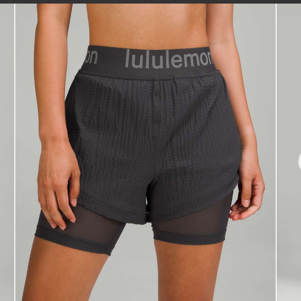 Lululemon Logo Waistband High Rise Training Short